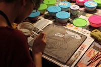Hand painted ceramic tiles